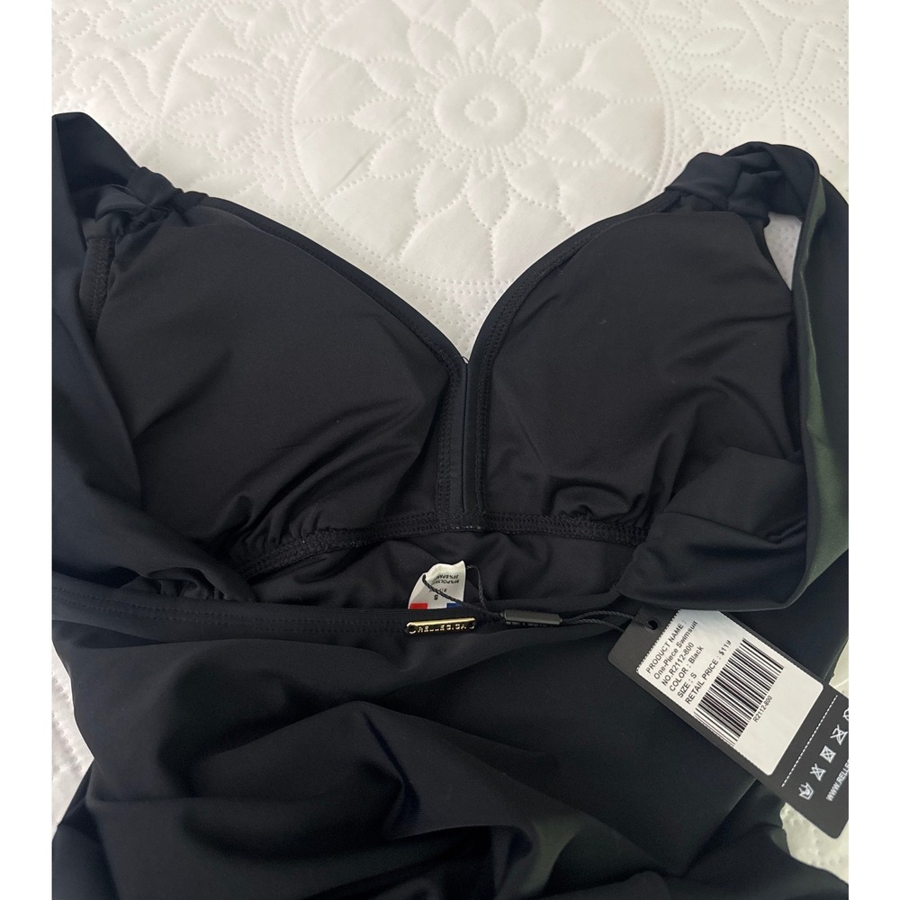 NWT RELLECIGA Black One Piece Skirt Swimsuit Size Small - Picture 9 of 12